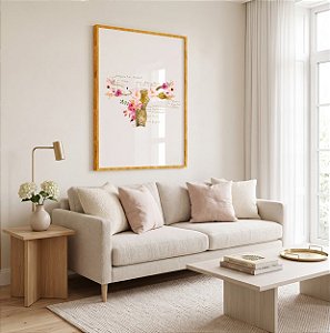 Quadro Decorativo Anatomia Sistema Reprodutor Feminino Ovários Obstetrícia