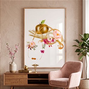 Quadro Decorativo Nutricionista Nutrição Maçã Estetoscópio Spa Estética Corporal
