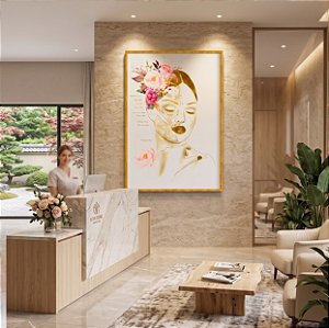 Quadro Decorativo Estética Facial Botox Clínica Esteticista Beleza Dermatológico Linhas Rosto