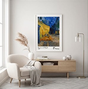 Quadro Decorativo Terraço do Café à Noite (Café Terrace at Night) Van Gogh Pintura