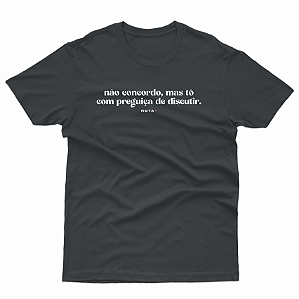T-SHIRT ADULTO CHUMBO NÃO CONCORDO
