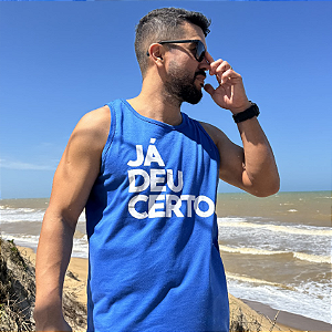 REGATA ADULTO TURQUESA JÁ DEU CERTO - TANK TOP