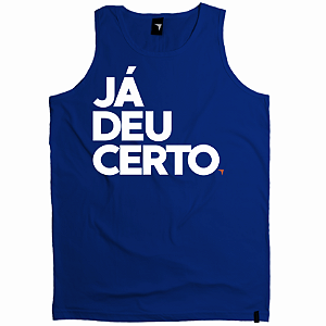 REGATA ADULTO AZUL ROYAL JÁ DEU CERTO - TANK TOP