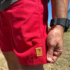 SHORT ADULTO LINHO VERMELHO