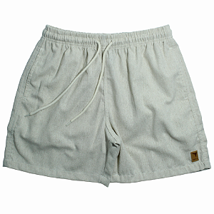 SHORT ADULTO LINHO AREIA