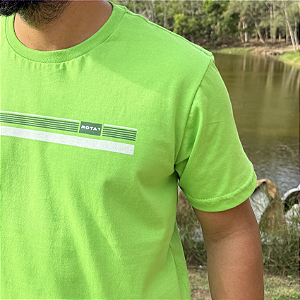 T-SHIRT ADULTO MAÇÃ VERDE FAIXA