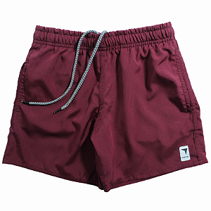 SHORT ELASTANO VINHO INFANTO JUVENIL