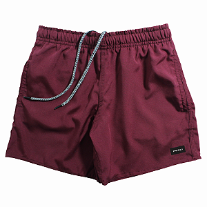 SHORT ELASTANO VINHO ADULTO
