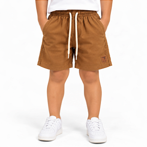 SHORT LINHO INFANTIL E JUVENIL - LISO CANELA