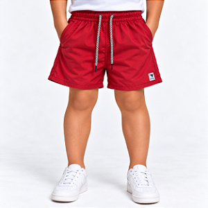 SHORT DÁGUA FLEX INFANTIL E JUVENIL - VERMELHO