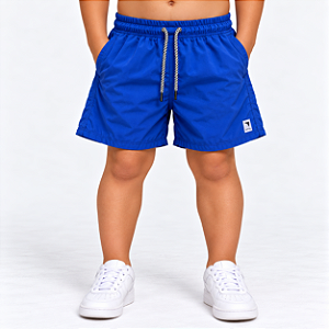 SHORT DÁGUA FLEX INFANTIL E JUVENIL - LISO AZUL