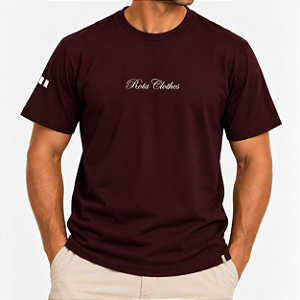 CAMISETA REGULAR MINIMAL - ROTA CLOTHES VINHO