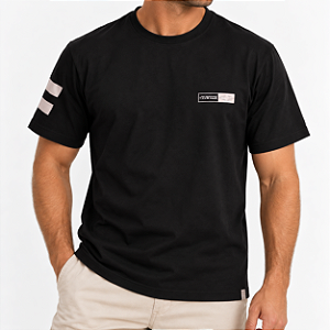 CAMISETA REGULAR MINIMAL - RIVERSIDE PRETO