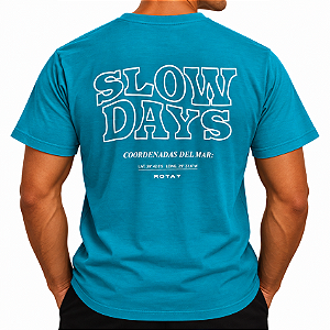 CAMISETA REGULAR PRINT - SLOW DAYS VERDE JADE