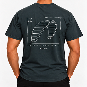CAMISETA REGULAR PRINT - KITE CINZA