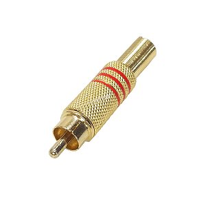 Conector RCA Macho Dourado