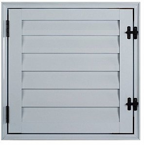 Porta abrigo alumínio branco sem ventilação linha 25 esquadrisul