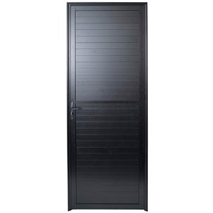 Porta lambril alumínio preto - linha 25 premium lux esquadrias