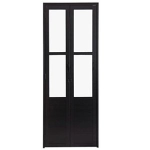 Porta camarão alumínio preto vidro mini boreal com trinco linha 25 premium lux esquadrias