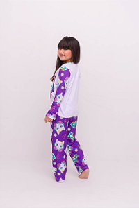 Pijama Gatinha Patinadora Manga Longa