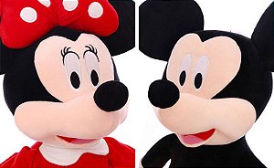 Mickey e Minnie de Pelúcia 40cm