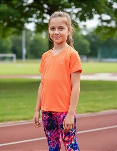 Camiseta esportiva infantil Gola V UV50+ Laranja