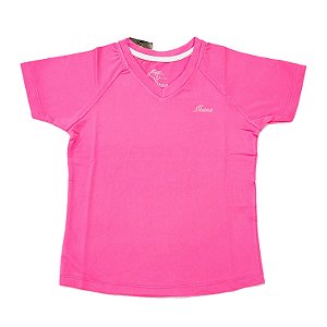 Camiseta esportiva infantil JRabbit Gola V UV50+ Rosa