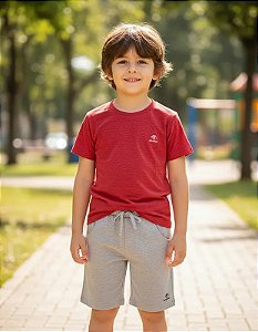 Bermuda Esportiva Infantil Moletom Sportwear Jackrabbit Cinza
