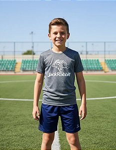 Camiseta JackRabbit Sportswear Marinho Melange