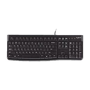 Teclado com fio USB, Logitech, K120