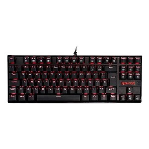 Teclado Gamer Redragon Kumara, K552, Preto LED Vermelho