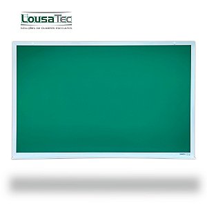 Quadro Verde Liso Reto - Lousa Profissional - Moldura Alumínio Epoxi Branco
