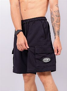 Bermuda Chronic Cargo Moletom - World Tag - Preto