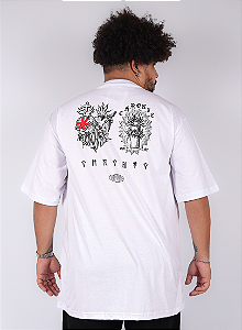 Camiseta Chronic Plus Size - Grafite - Branco