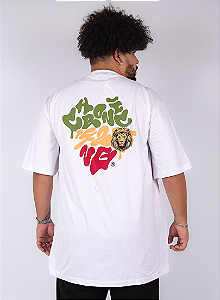 Camiseta Chronic Plus Size - Chronic Reggae Leao - Branco
