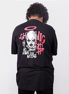 Camiseta Chronic Plus Size -  No Corre Das Notas - Preto