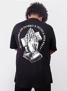 Camiseta Chronic Plus Size -  Que Venha Em Dobro E Nunca Nos Falte - Preto
