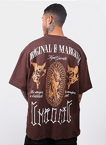 Camiseta Chronic Oversized - Santa - Marrom