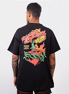 Camiseta Chronic - Cogumelos - Preto