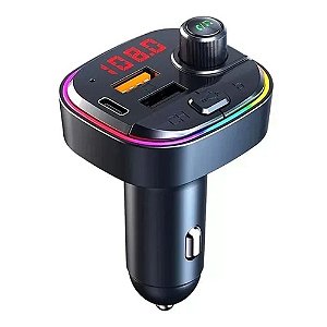 Transmissor Carregador Carro C158 Bluetooth Veicular Fm Mp3 Rádio