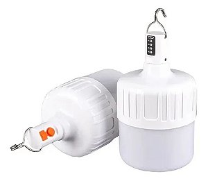 Lâmpada Led Bulbo Luz Emergência 38w 6000k Usb Recarrega