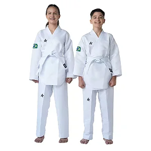 Dobok de Poomsae SULSPORT - Gola Branca para Iniciantes