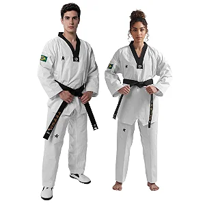 Dobok Taekwondo | Pro Olympic Gola Preta Homologado CBTKD