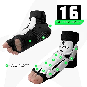 Meia Eletrônica Taekwondo | Com 16 sensores | Sulsport