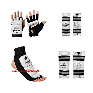 Kit Proteção Pro Fighter Com Meia Eletrônica Sulsport 2025