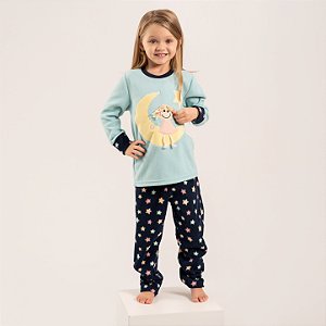 Pijama Feminino Longo Soft Lulu da Pomerânia Xadrez Infantil - Adoro Pijamas