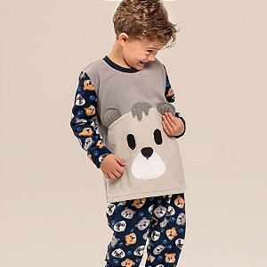 Pijama Masculino Longo Soft Urso Menino INFANTIL