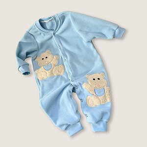 Macacão Bebê Personalizável Azul Bebê