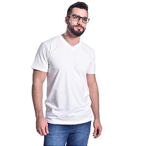 Camiseta Básica Curta Masculina Branca