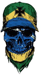 Adesivo caveira resinada Brasil
